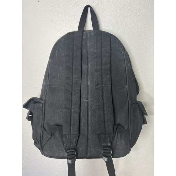 American Eagle Outfitters Black Waxed Canvas Backpack with Padded Straps NWOT - Picture 8 of 8